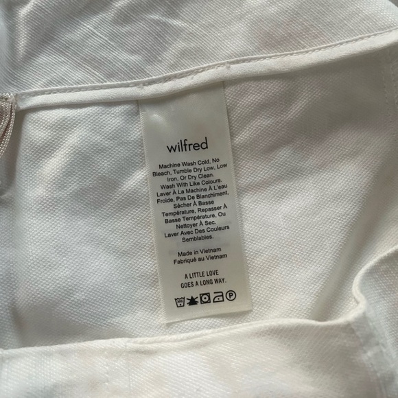 Aritzia Wilfred Wander White Linen new Wide Leg Cropped Summer Vacation Pant Sz8 - Picture 11 of 13